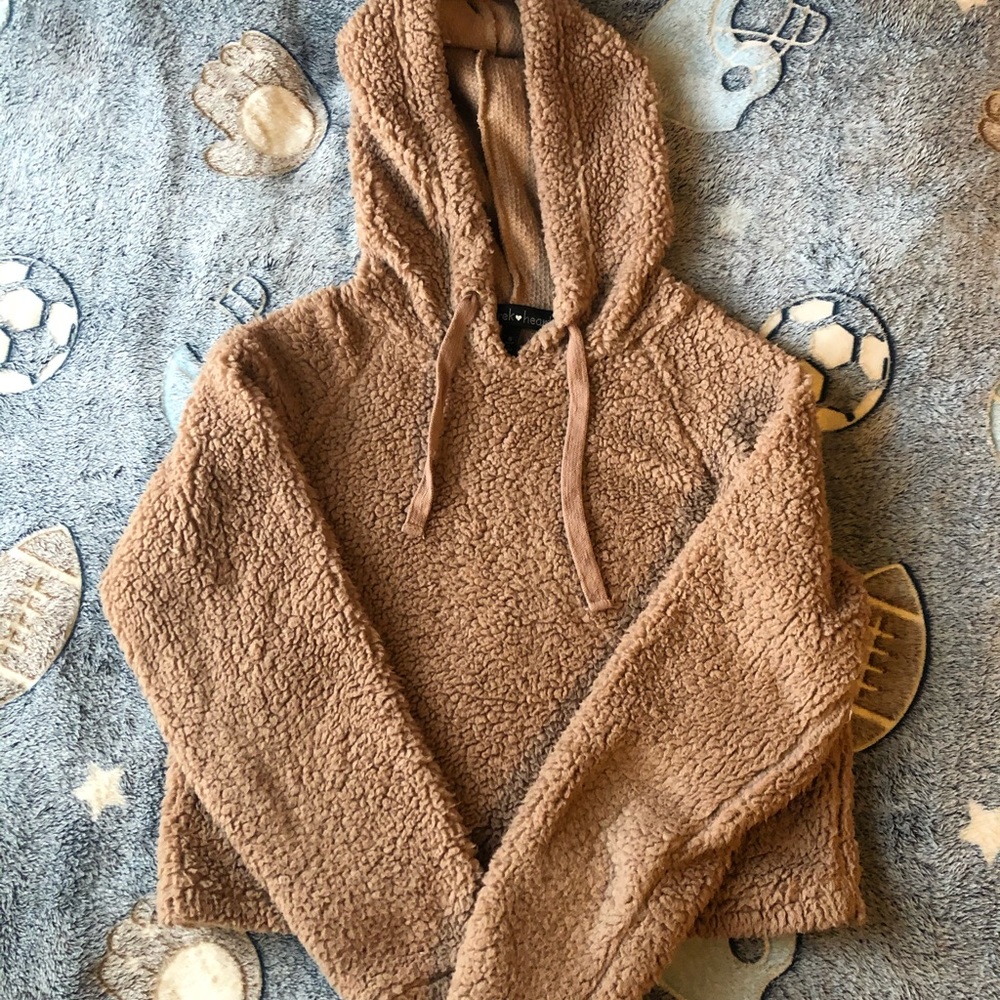 Furry cropped sweater
